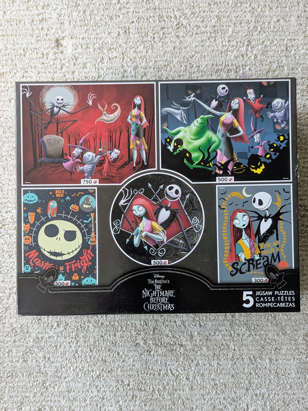 Tim Burton's The Nightmare Before Christmas 5-in-1 Jigsaw Puzzle Multipack